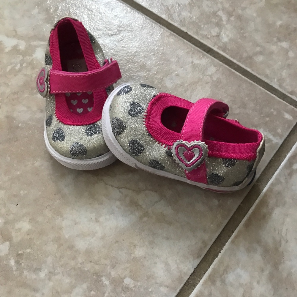 INFANT BABY GIRL GLITTER MARY JANE KEDS SIZE 1